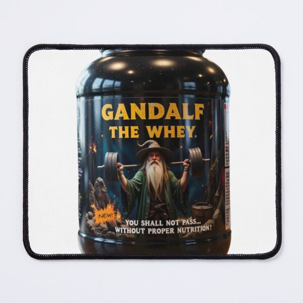 Item preview, Gandalf The Whey – Fitness Wizard designed and sold by EpicMerchRealm.
