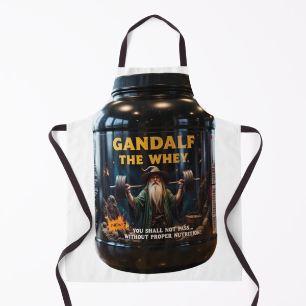 Item preview, Gandalf The Whey – Fitness Wizard designed and sold by EpicMerchRealm.