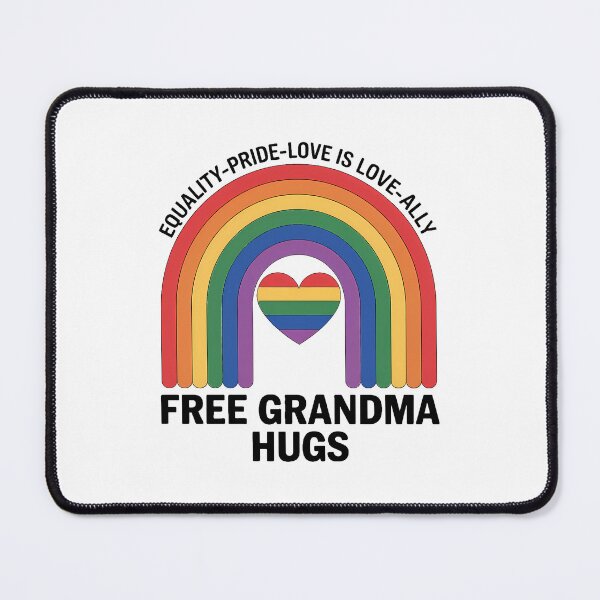 Item preview, Qm4G Rainbow Free Grandma Hugs LGBT Gay Grandma Pride designed and sold by PunkNation-Arts.