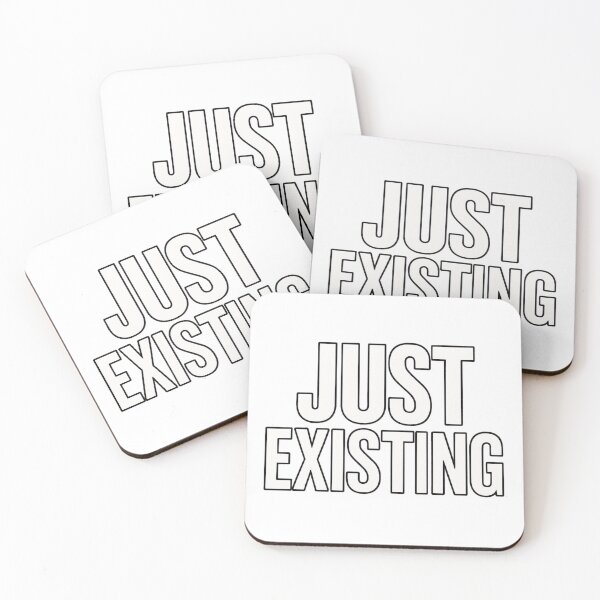 Item preview, Simplemente existiendo, Arte tipográfico, Diseño de texto simple, Diseño en blanco y negro designed and sold by LibbArt.