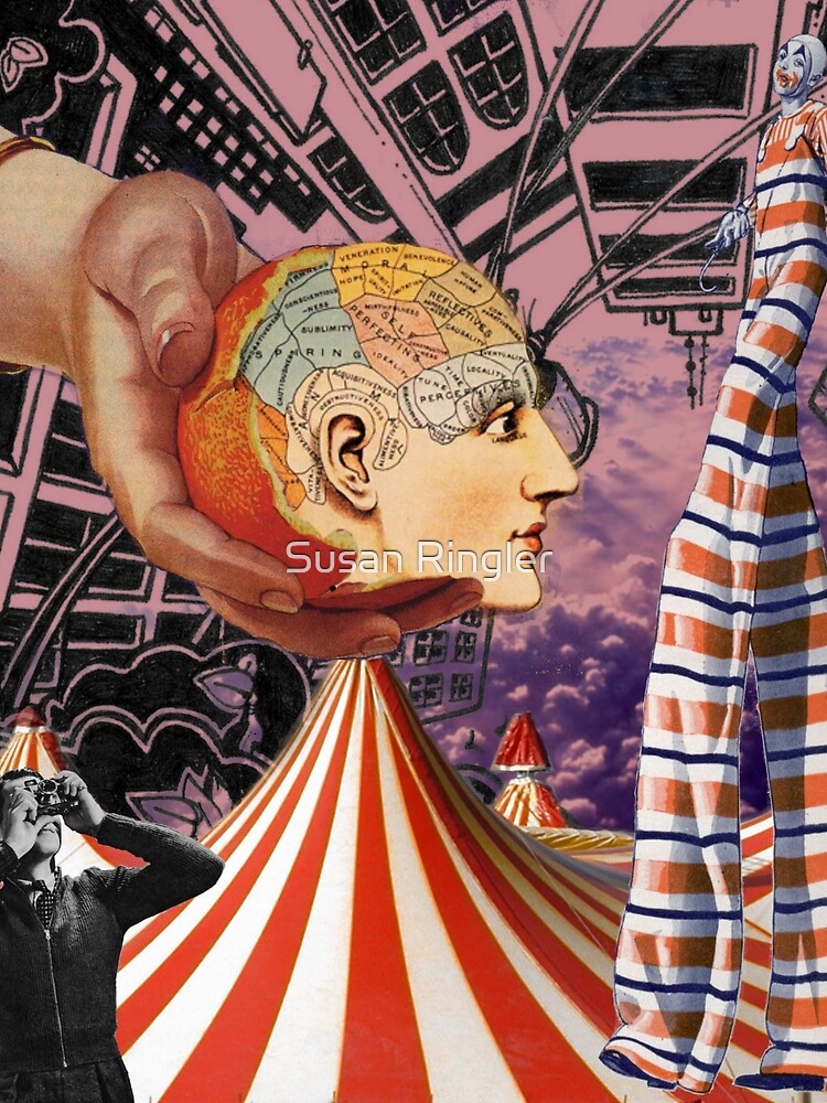 Thumbnail 3 of 3, Drawstring Bag, Circus circus designed and sold by colorspinner.