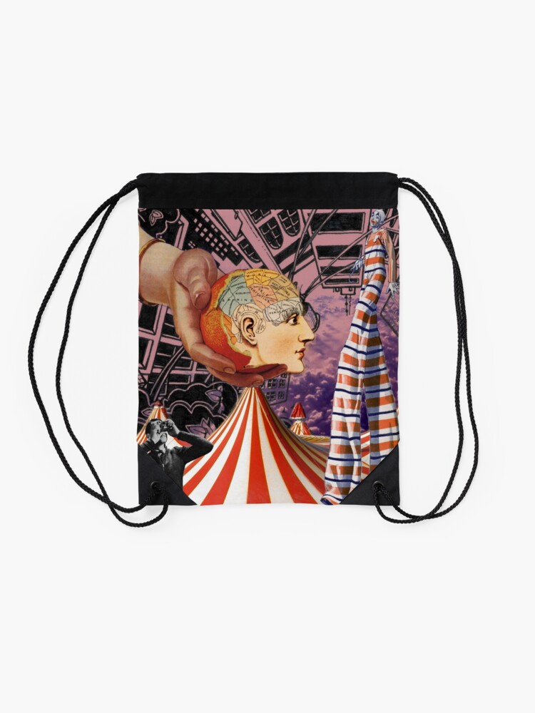 Thumbnail 2 of 3, Drawstring Bag, Circus circus designed and sold by colorspinner.