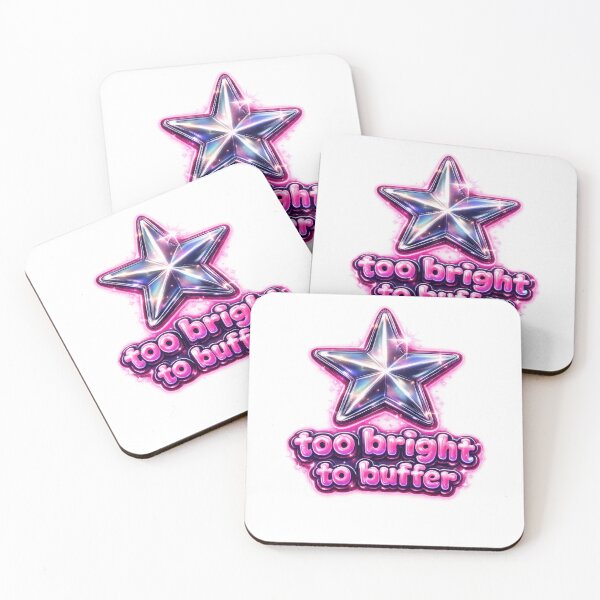 Item preview, Too Bright to Buffer Chrome Star Y2K  designed and sold by jgvisualarts.