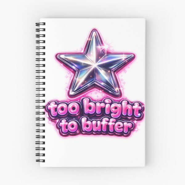Item preview, Too Bright to Buffer Chrome Star Y2K  designed and sold by jgvisualarts.
