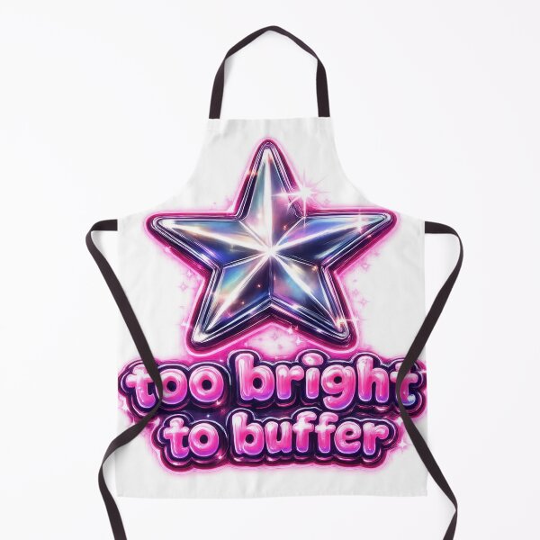 Item preview, Too Bright to Buffer Chrome Star Y2K designed and sold by jgvisualarts.