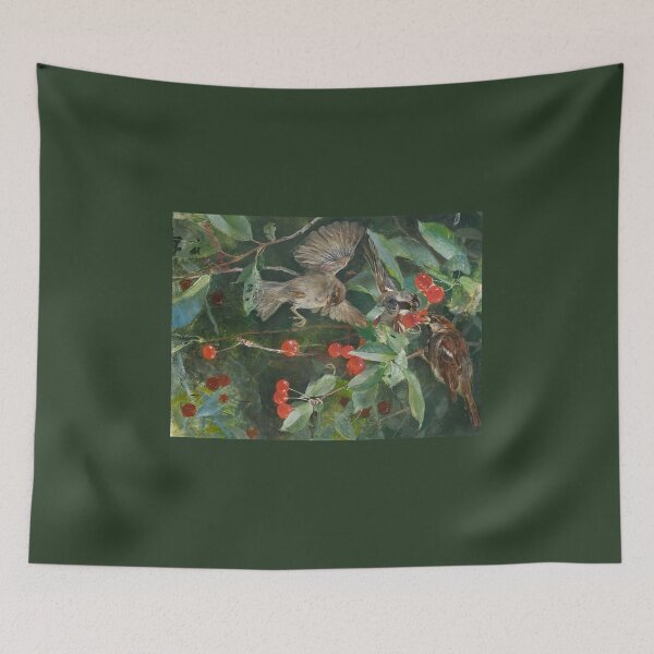 Item preview, Sparrows in a Cherry Tree by Bruno Liljefors  designed and sold by Amanda1775.