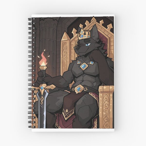 Item preview, Royal Black Wolf King on Golden Throne designed and sold by KaMow.
