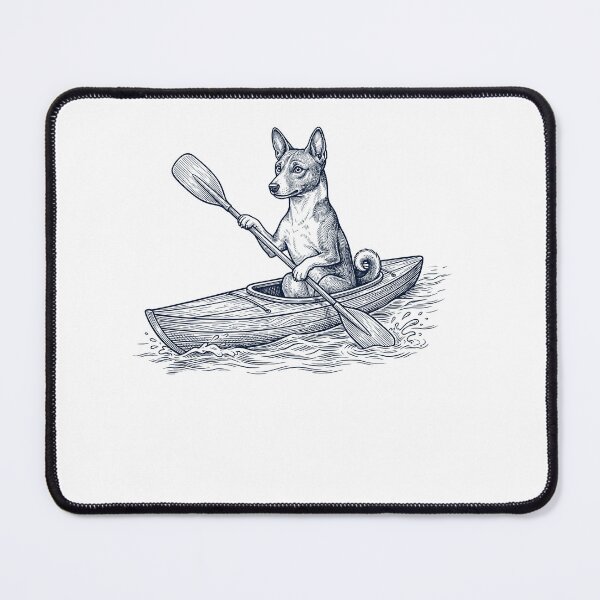 Item preview, Vintage Basenji Kayaking Water Sports Dog Lover designed and sold by DoodleTortle.