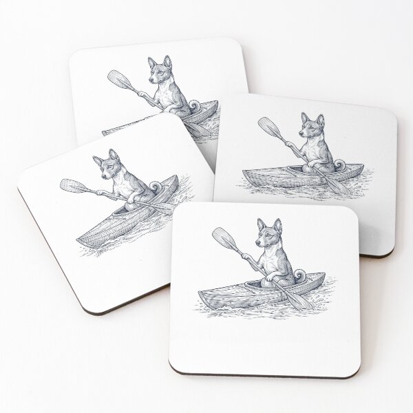 Item preview, Vintage Basenji Kayaking Water Sports Dog Lover designed and sold by DoodleTortle.