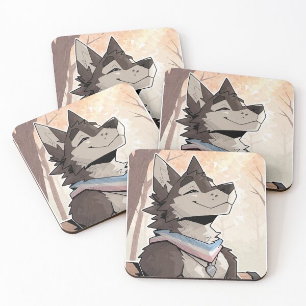 Item preview, Trans Pride Wolf Soaking Up the Sun designed and sold by KaMow.