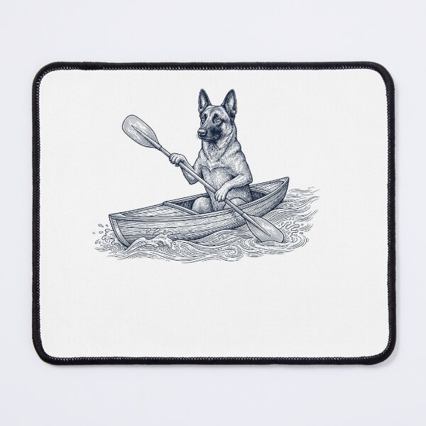 Item preview, Vintage Belgian Malinois Kayaking Water Sports Dog Lover designed and sold by DoodleTortle.
