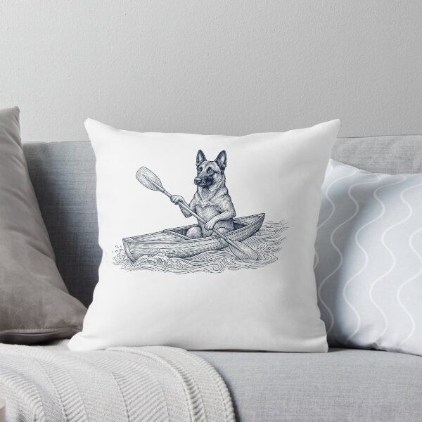 Item preview, Vintage Belgian Malinois Kayaking Water Sports Dog Lover designed and sold by DoodleTortle.