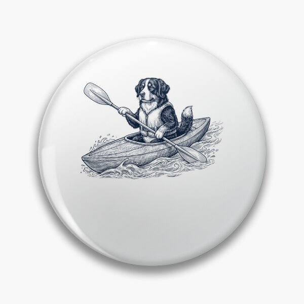 Item preview, Vintage Bernese Mountain Dog Kayaking Water Sports Dog Lover designed and sold by DoodleTortle.