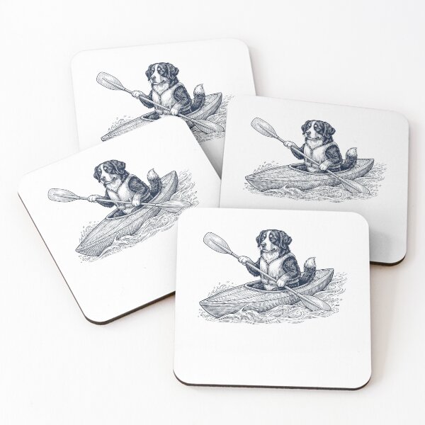 Item preview, Vintage Bernese Mountain Dog Kayaking Water Sports Dog Lover designed and sold by DoodleTortle.