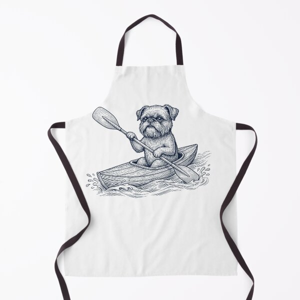 Artikelvorschau, Vintage Brüsseler Griffon Kajakfahren Wassersport Hundeliebhaber entworfen und verkauft von DoodleTortle.