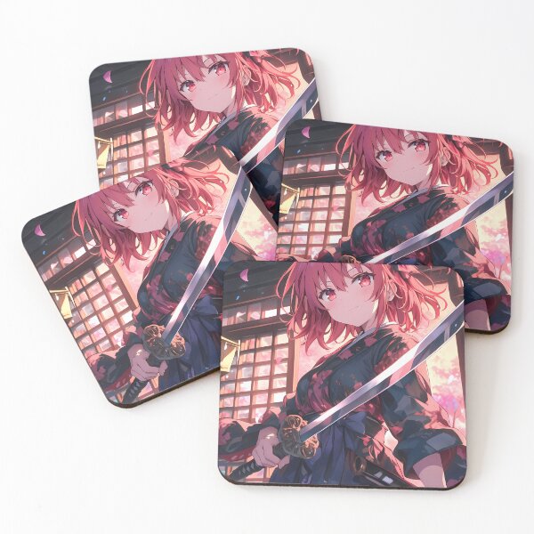 Item preview, Yui Yuigahama Oregairu Chibi Floral Kimono Cherry Blossoms designed and sold by TanglenRabbit.