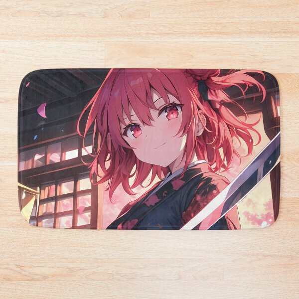 Item preview, Yui Yuigahama Oregairu Chibi Floral Kimono Cherry Blossoms designed and sold by TanglenRabbit.
