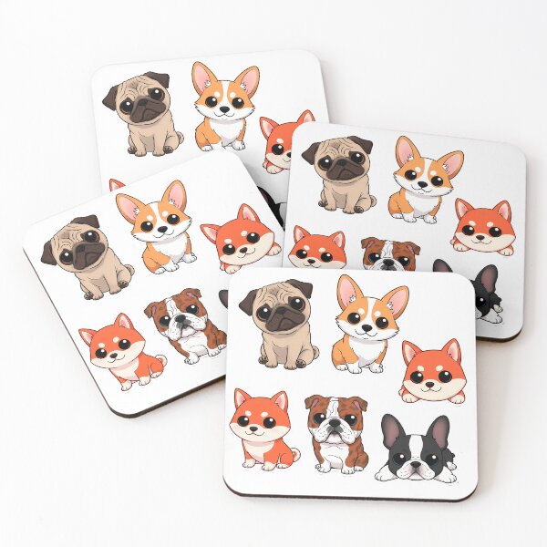 Item preview, Adorable Cartoon Dog Breeds Sticker Set for Pet Lovers designed and sold by PopDesignStyle.