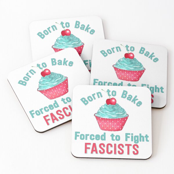 Item preview, Born to Bake, Forced to Fight Fascists designed and sold by Pawsitive Pixel Studio.