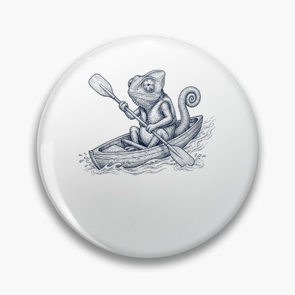 Item preview, Vintage Chameleon Kayaking Water Sports Animal Lover designed and sold by DoodleTortle.