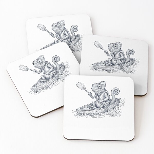 Item preview, Vintage Chameleon Kayaking Water Sports Animal Lover designed and sold by DoodleTortle.