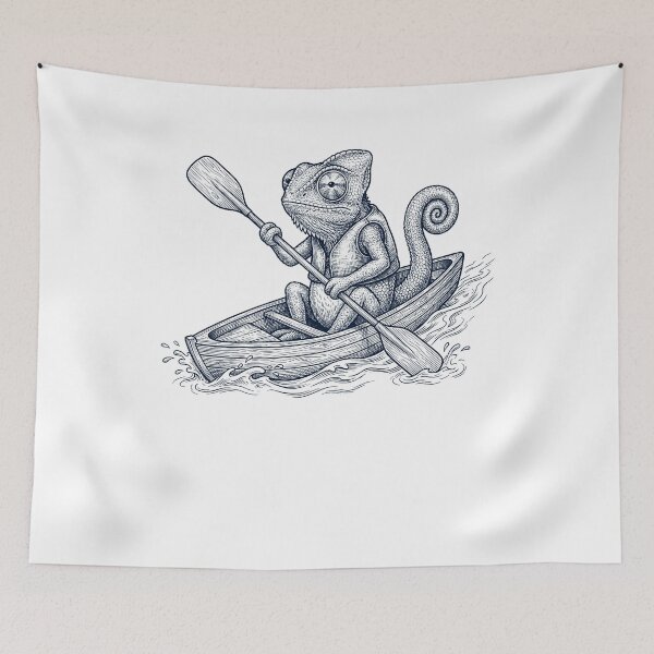 Item preview, Vintage Chameleon Kayaking Water Sports Animal Lover designed and sold by DoodleTortle.