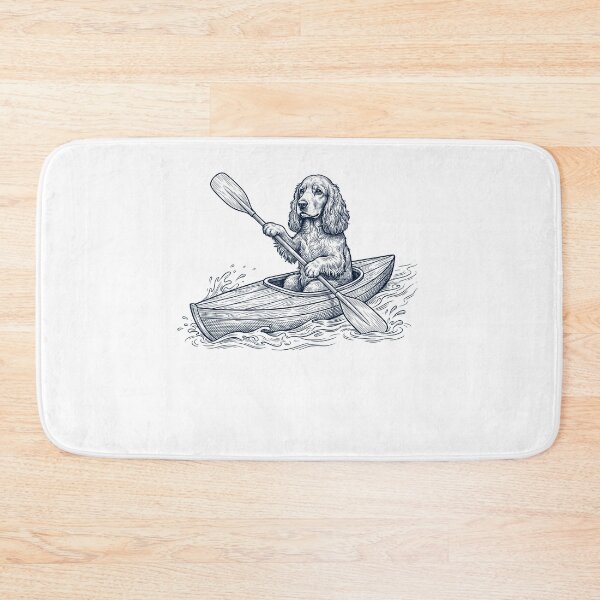 Item preview, Vintage Cocker Spaniel Kayaking Water Sports Dog Lover designed and sold by DoodleTortle.
