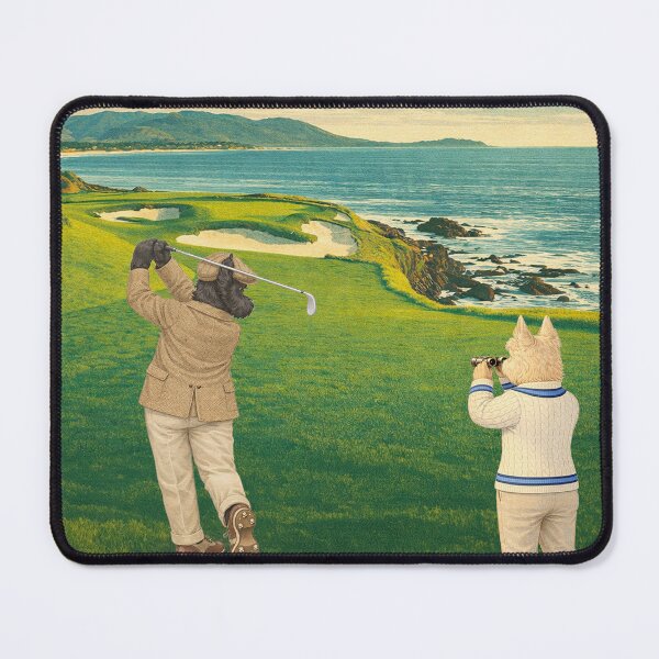 Item preview, Pebble Beach Golf Poster 7th Hole Art designed and sold by CJChronicles.