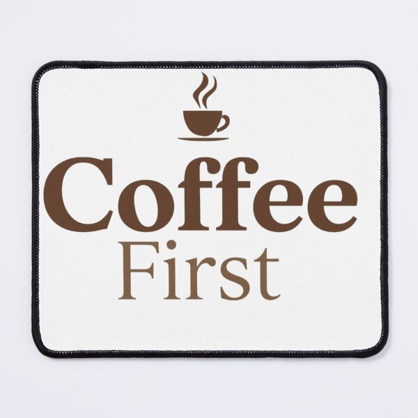 Item preview, Coffee First – Minimal Bold Typography with Coffee Icon designed and sold by PunchlinePress.