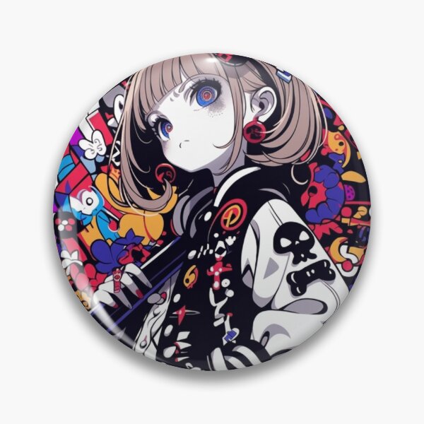 Item preview, Cyberpunk Anime Girl - Vibrant Graffiti Streetwear Art designed and sold by DesertFlowArt.