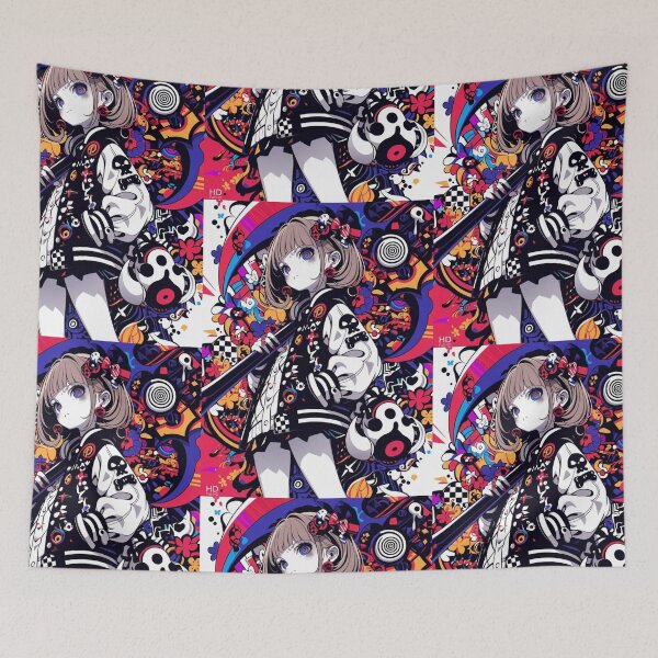 Item preview, Cyberpunk Anime Girl - Vibrant Graffiti Streetwear Art designed and sold by DesertFlowArt.