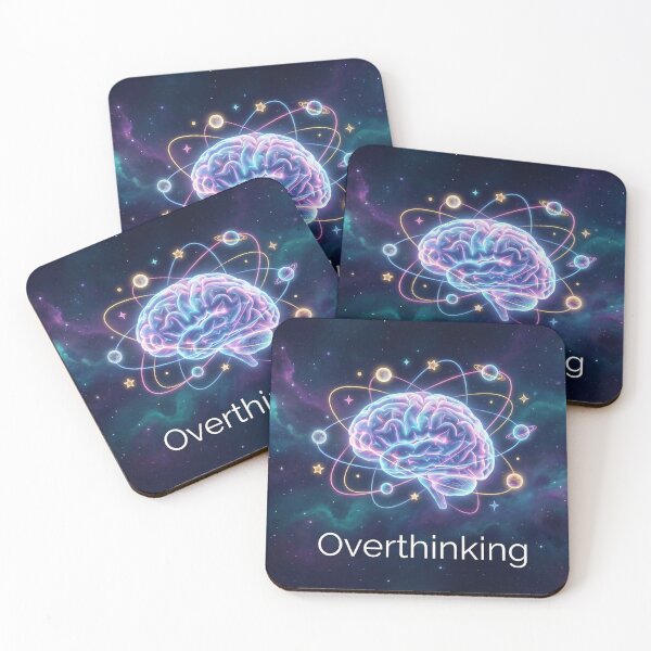 Item preview, Overthinking - Cosmic Neon Brain Universe Space Galaxy Mental Health Aesthetic Design designed and sold by magiquecreations.