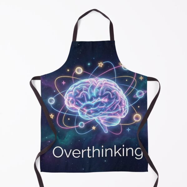 Item preview, Overthinking - Cosmic Neon Brain Universe Space Galaxy Mental Health Aesthetic Design designed and sold by magiquecreations.