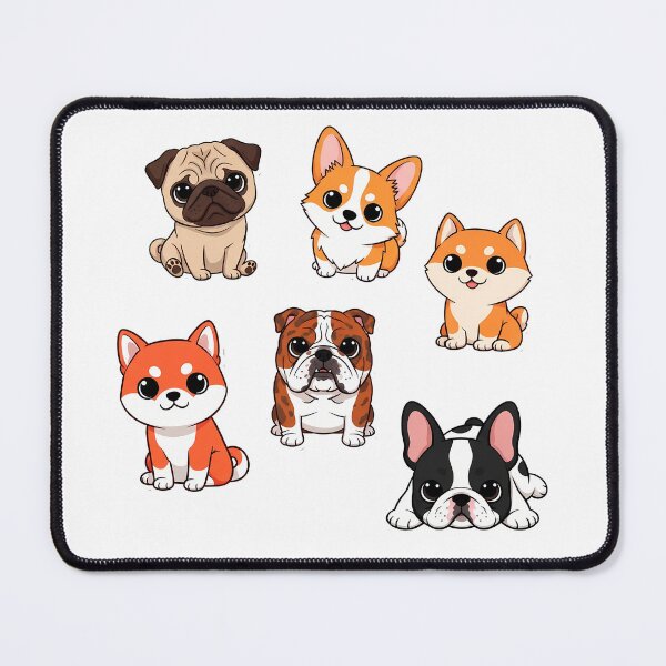Item preview, Adorable Cartoon Dog Breeds Sticker Pack designed and sold by PopDesignStyle.