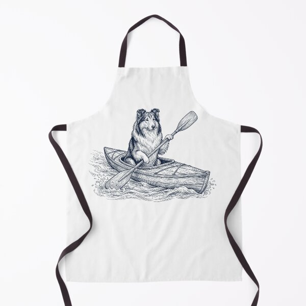 Item preview, Vintage Collie Kayaking Water Sports Dog Lover designed and sold by DoodleTortle.