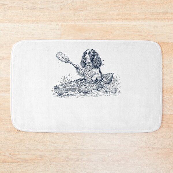 Item preview, Vintage English Springer Spaniel Kayaking Water Sports Dog Lover designed and sold by DoodleTortle.