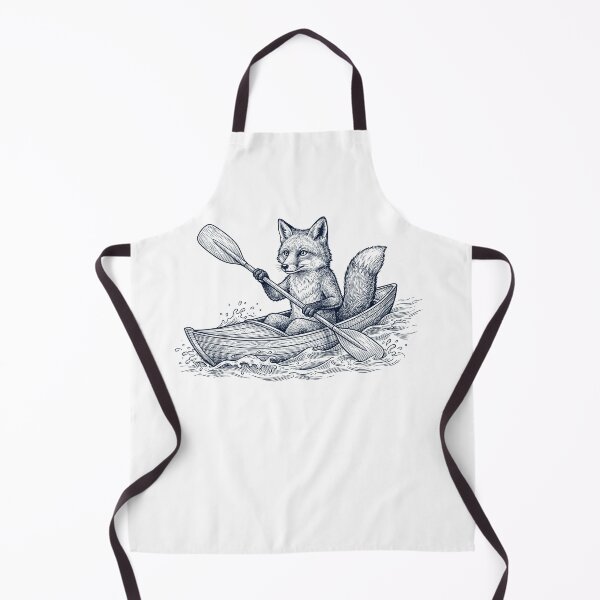 Item preview, Vintage Fox Kayaking Water Sports Animal Lover designed and sold by DoodleTortle.