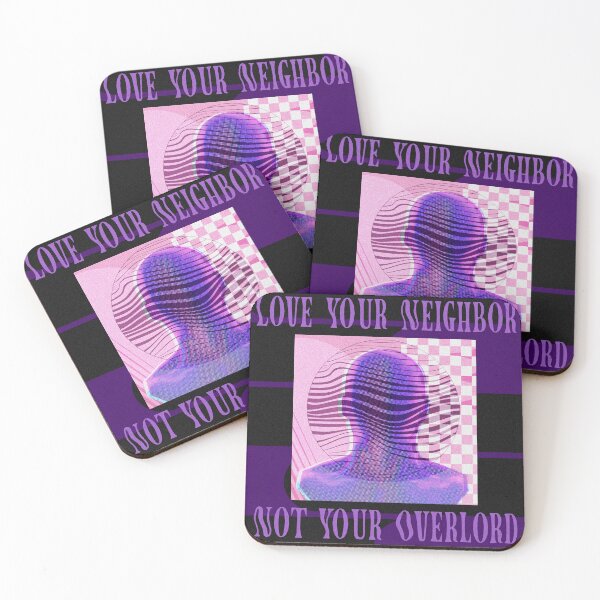 Item preview, Love Your Neighbor Not Your Overlord: Anti-Technology, Anti-AI designed and sold by bubblegumpigeon.