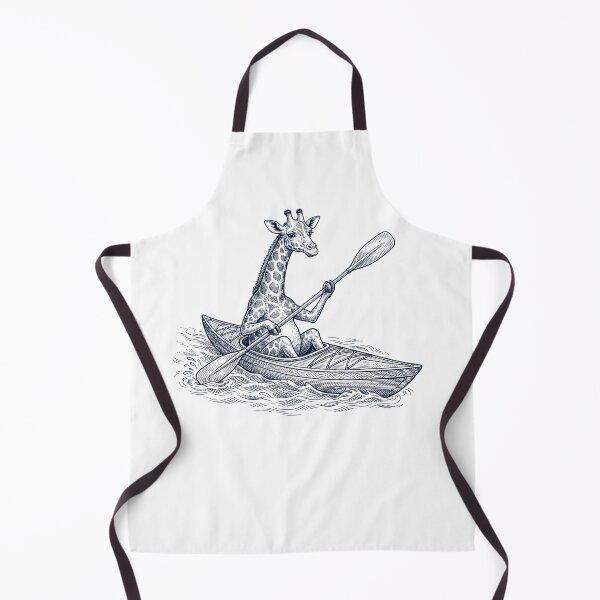 Item preview, Vintage Giraffe Kayaking Water Sports Animal Lover designed and sold by DoodleTortle.