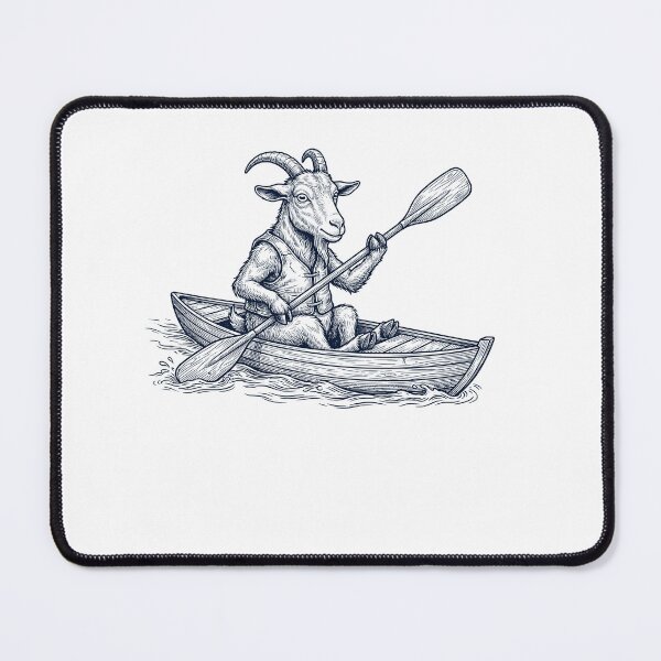 Item preview, Vintage Goat Kayaking Water Sports Animal Lover designed and sold by DoodleTortle.