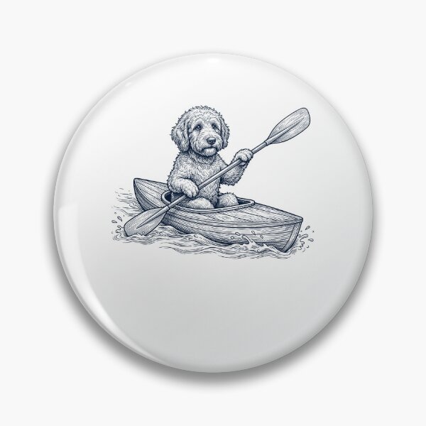 Item preview, Vintage Goldendoodle Kayaking Water Sports Dog Lover designed and sold by DoodleTortle.
