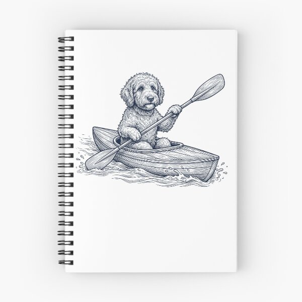 Item preview, Vintage Goldendoodle Kayaking Water Sports Dog Lover designed and sold by DoodleTortle.