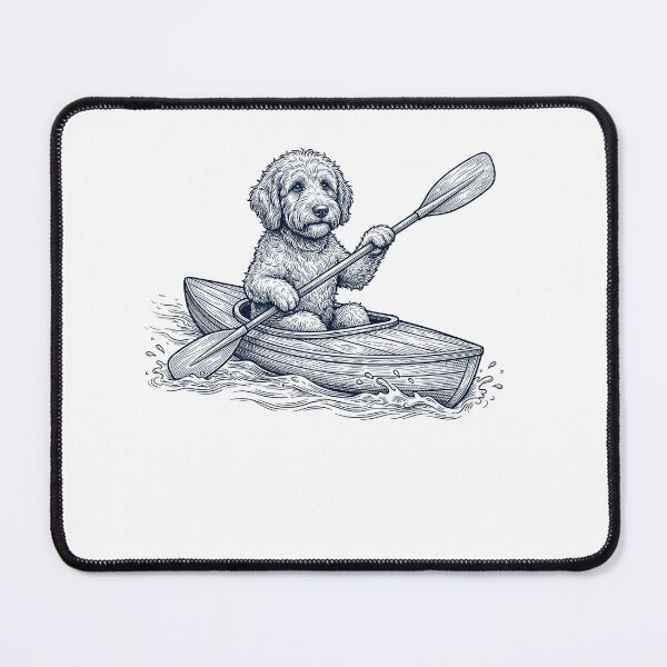 Item preview, Vintage Goldendoodle Kayaking Water Sports Dog Lover designed and sold by DoodleTortle.