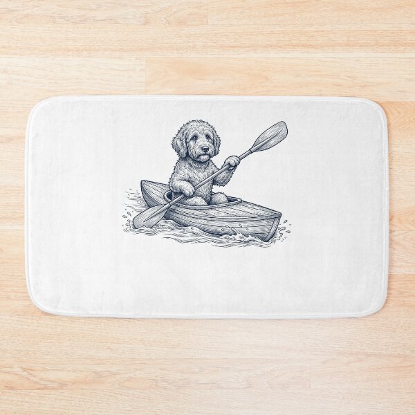 Item preview, Vintage Goldendoodle Kayaking Water Sports Dog Lover designed and sold by DoodleTortle.