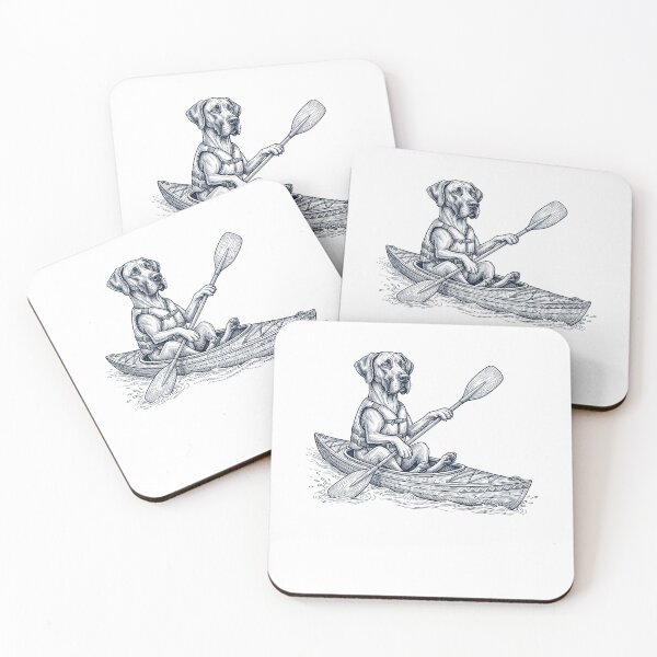 Item preview, Vintage Great Dane Kayaking Water Sports Dog Lover designed and sold by DoodleTortle.