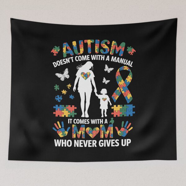 Artikelvorschau, Autismus-Aufklärung 2024: Keine Bedienungsanleitung (Autism Mom) entworfen und verkauft von TeddyPaintsArt.