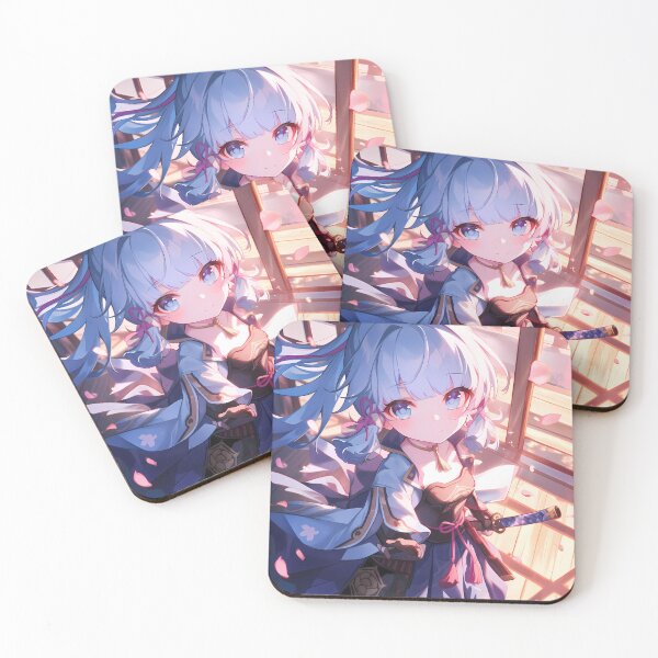 Item preview, Kamisato Ayaka Genshin Impact Chibi Sakura Kimono Pastel Light designed and sold by TanglenRabbit.