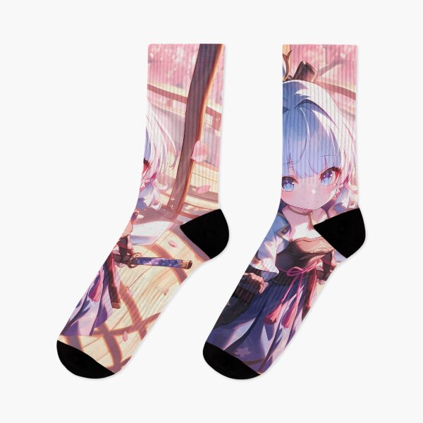Item preview, Kamisato Ayaka Genshin Impact Chibi Sakura Kimono Pastel Light designed and sold by TanglenRabbit.