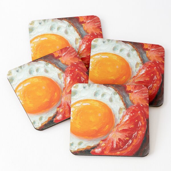 Item preview, Golden Yolk & Vine Tomatoes: An Impasto Breakfast Study designed and sold by MuhammedSaba.