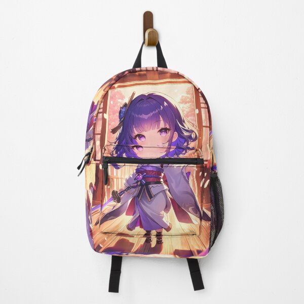 Artikelvorschau, Raiden Shogun Genshin Impact Chibi-Schrein Sonnenuntergang entworfen und verkauft von TanglenRabbit.